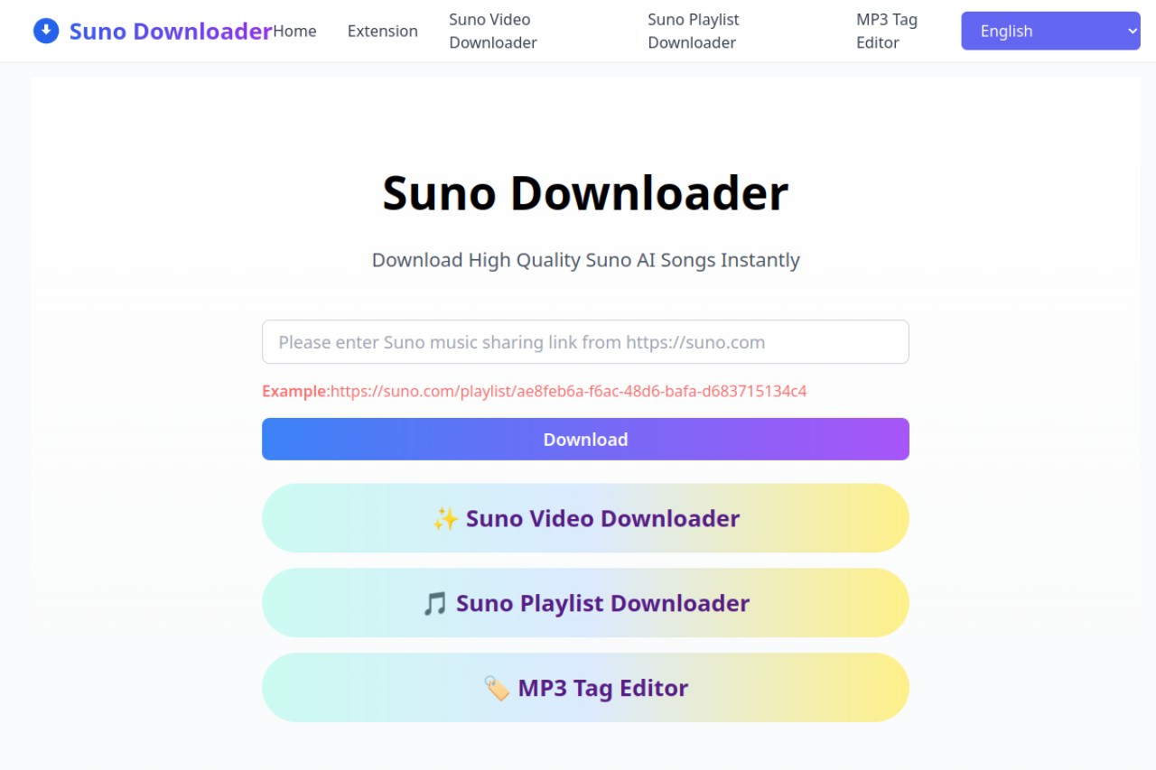 Suno Downloader官网截图