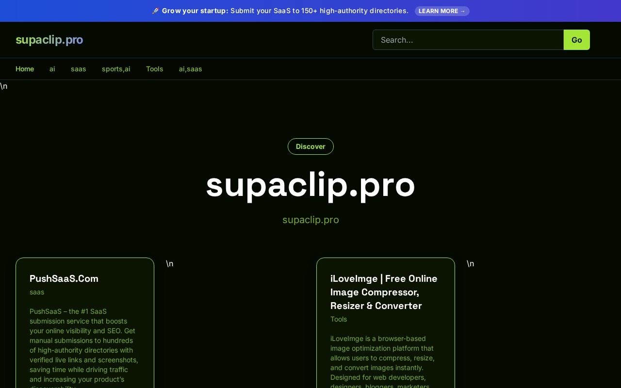 Supaclip官网截图