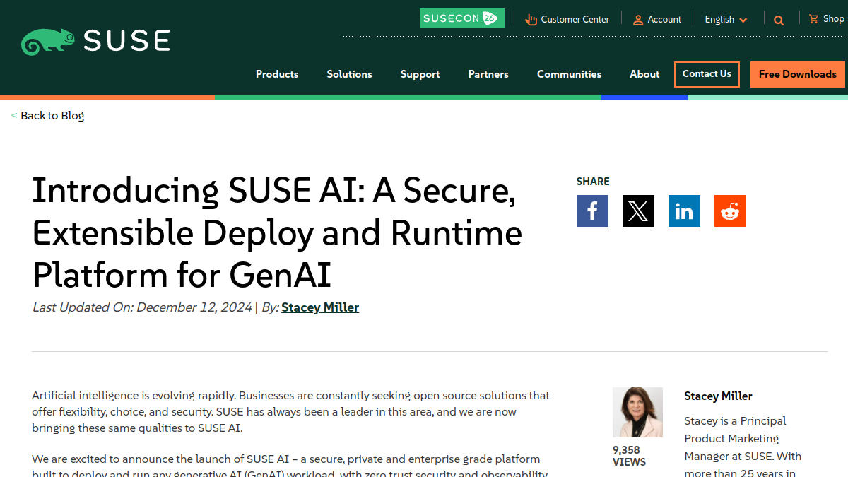 SUSE AI官网截图