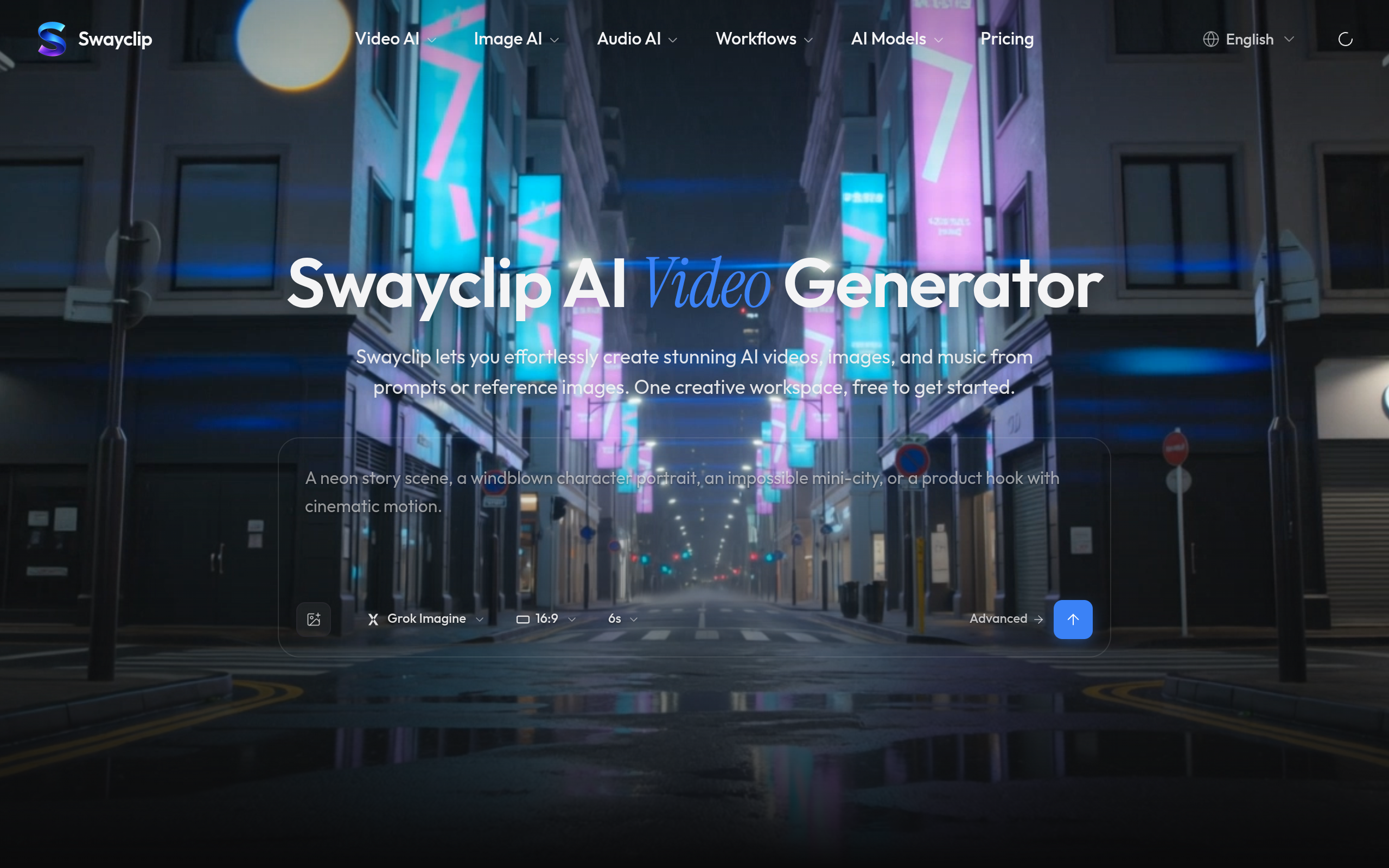 Swayclip - AI Video Generator官网截图