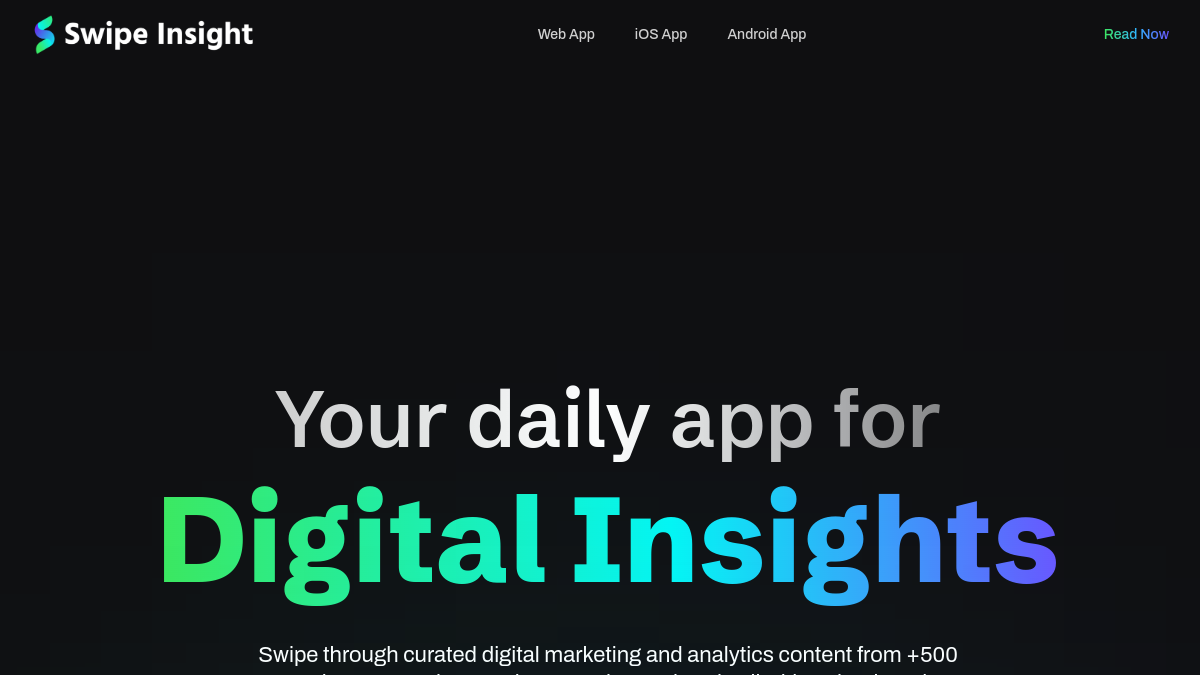 Swipe Insight官网截图