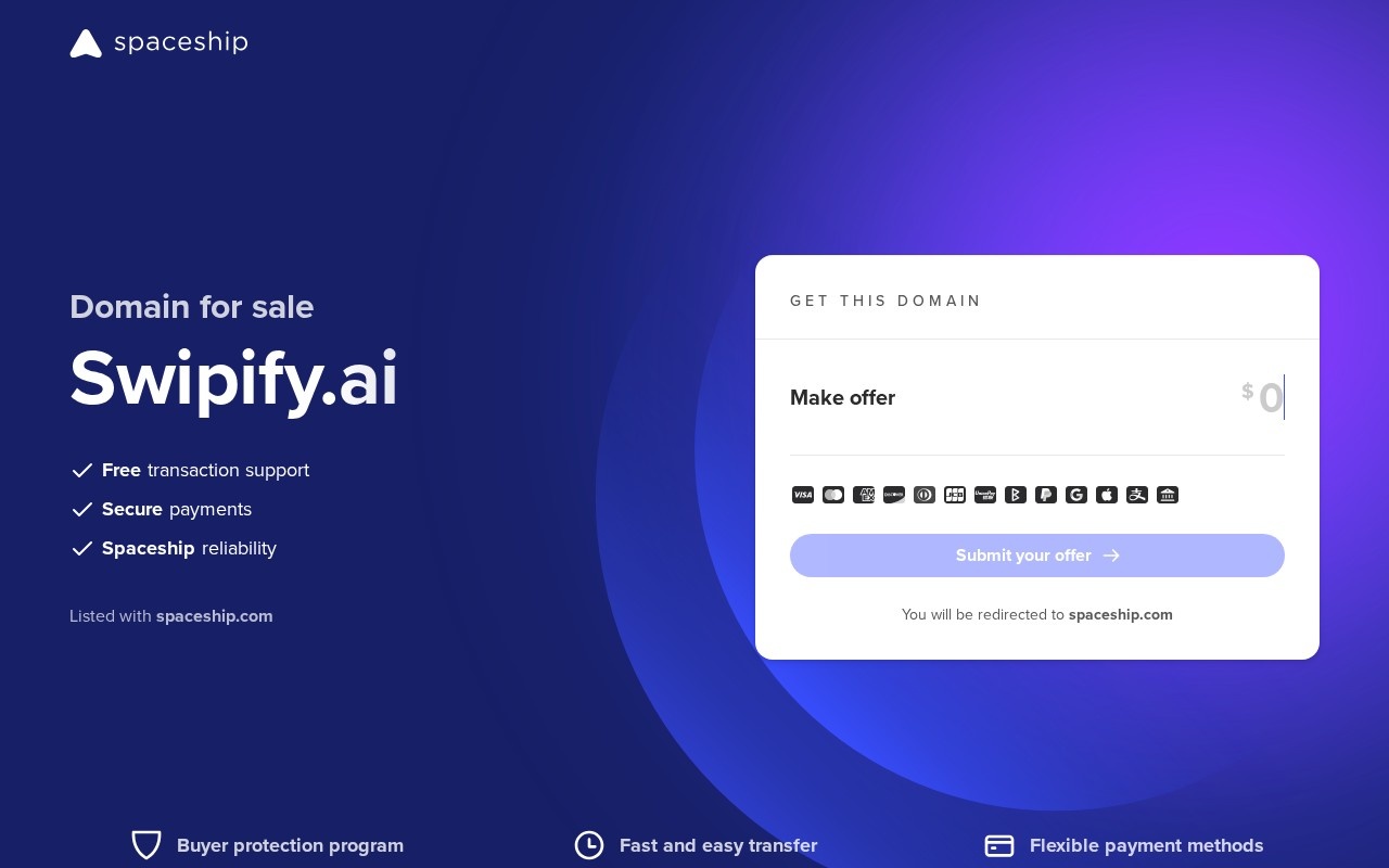 Swipify官网截图
