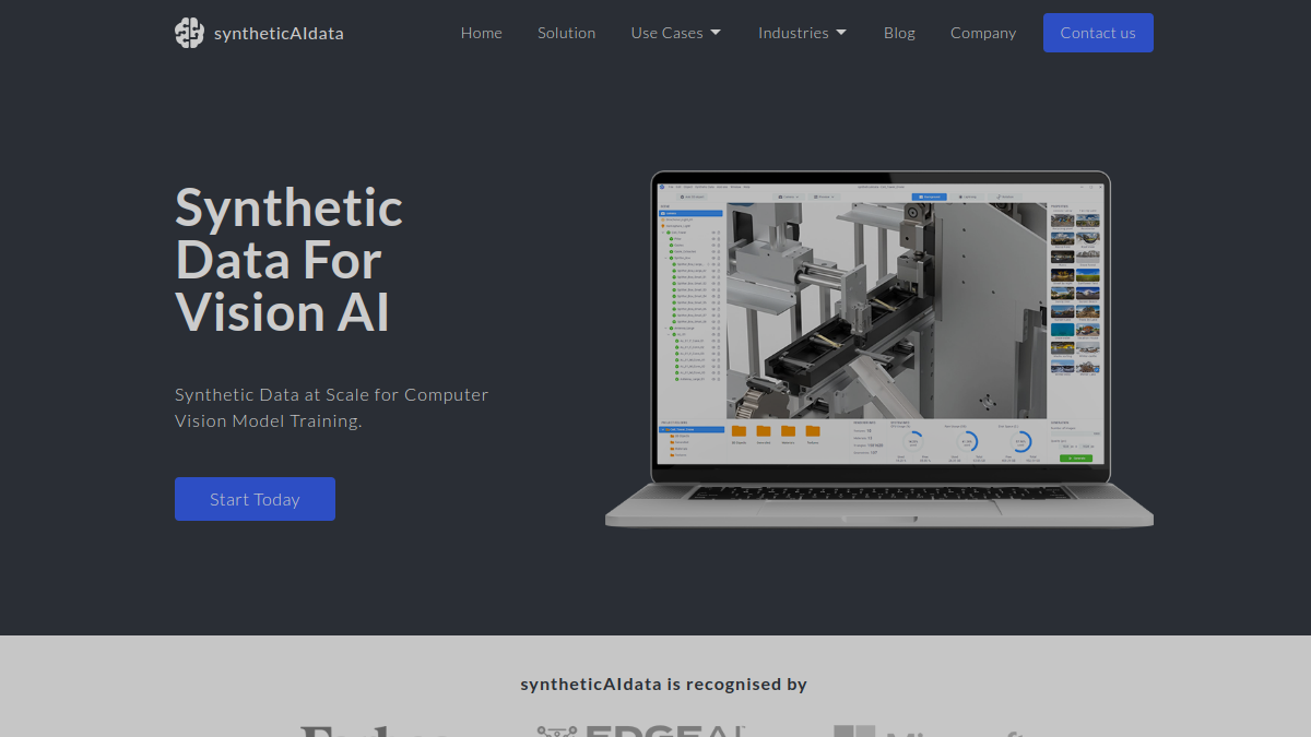 SyntheticAIdata官网截图