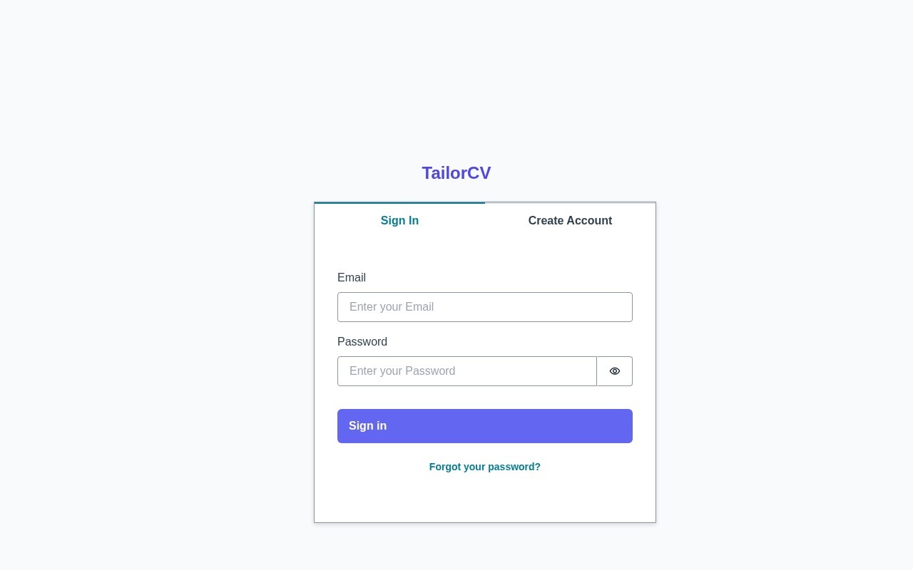 TailorCV官网截图