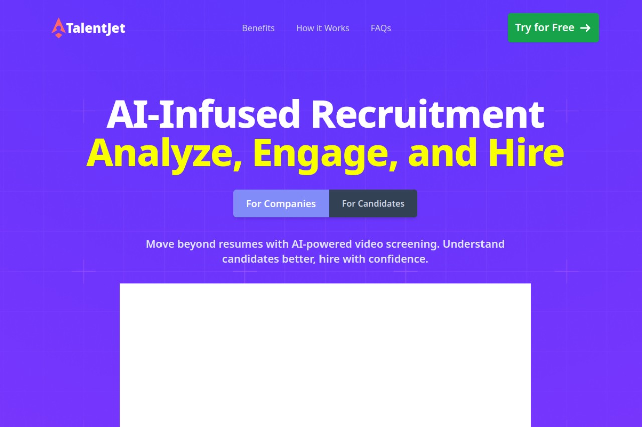 TalentJet.ai官网截图
