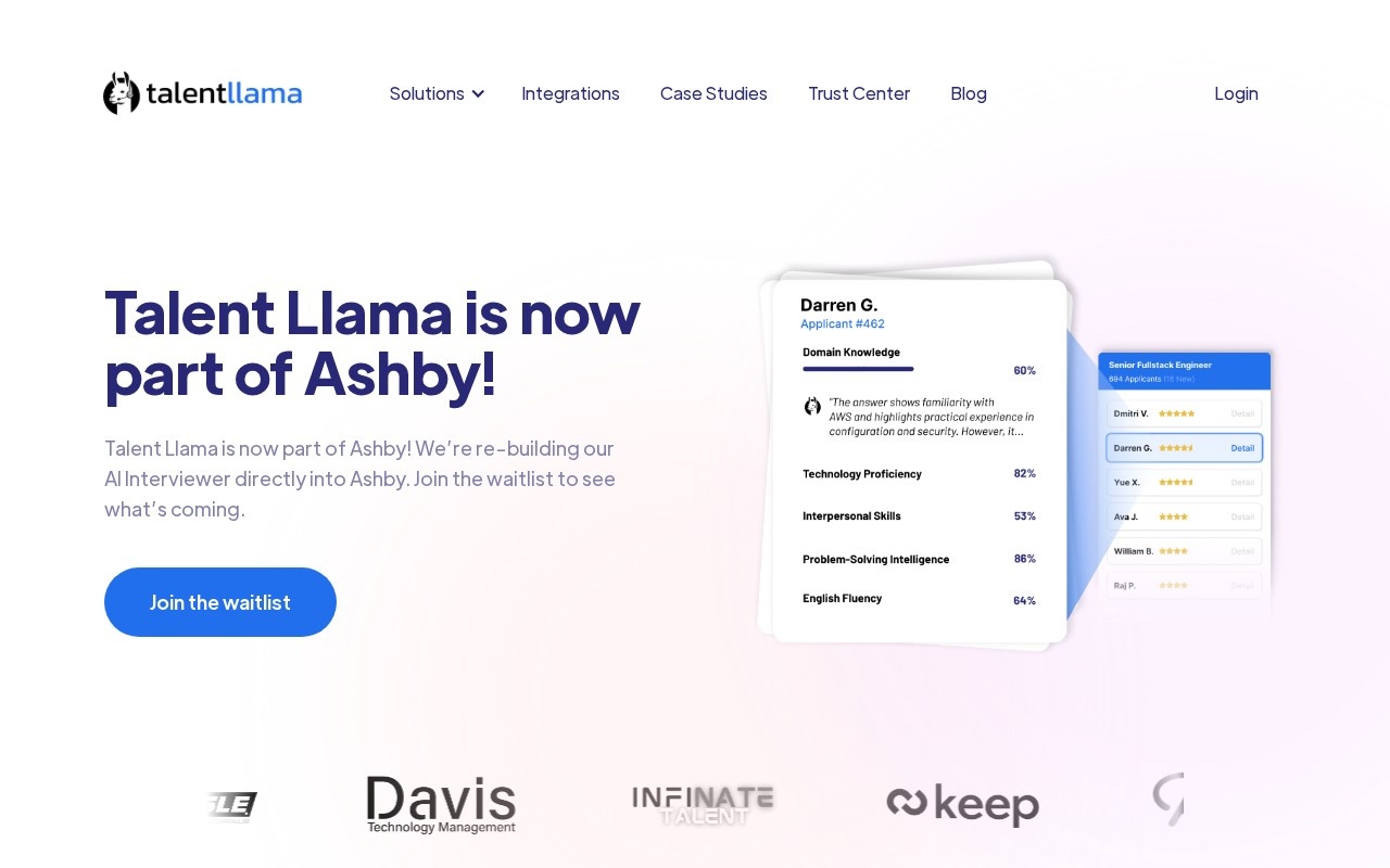 Talent Llama官网截图