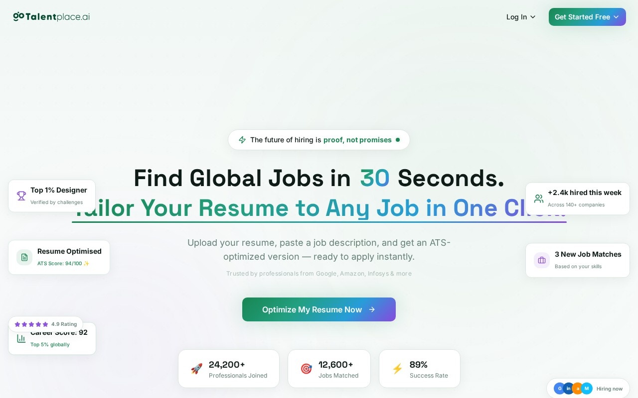 TalentPlace官网截图