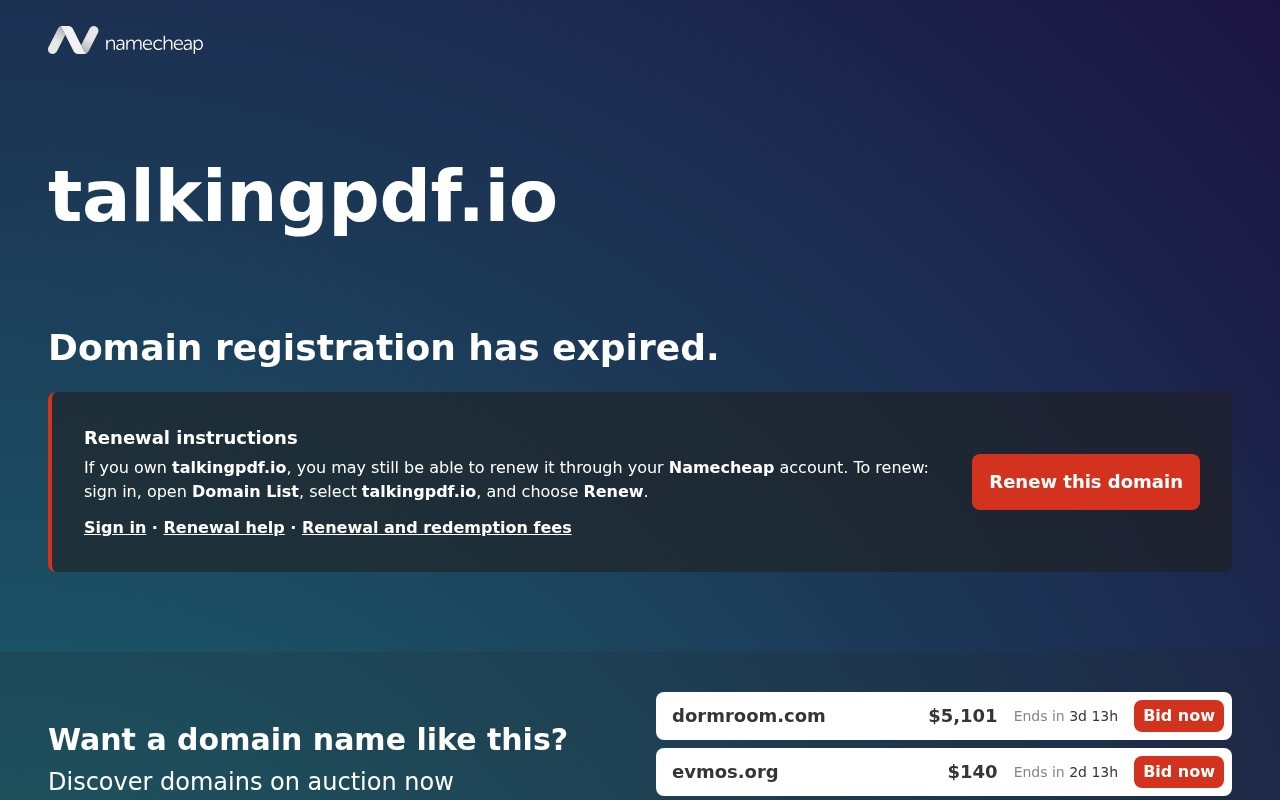 TalkingPDF.io官网截图