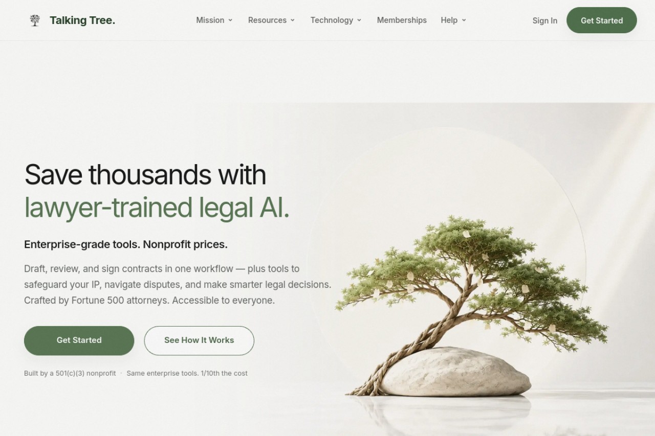 Talking Tree AI官网截图