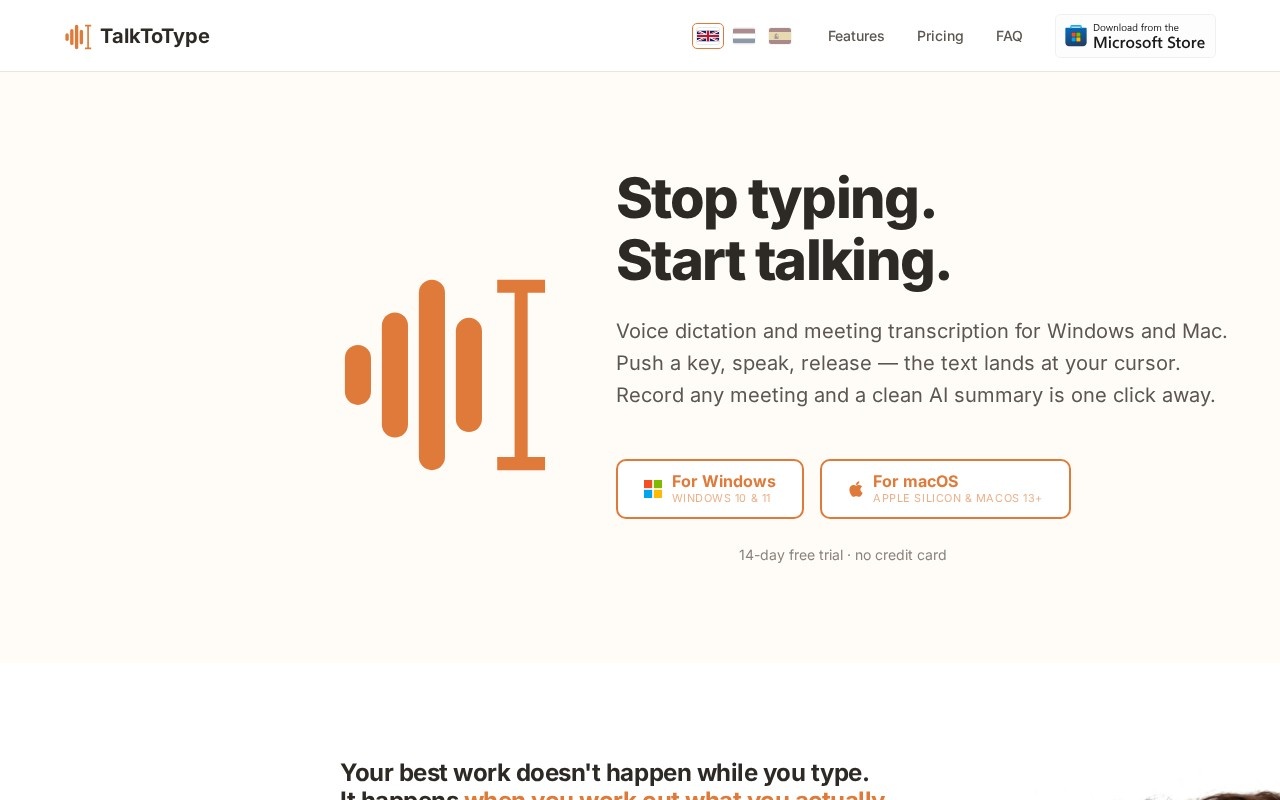 Talk to Type官网截图