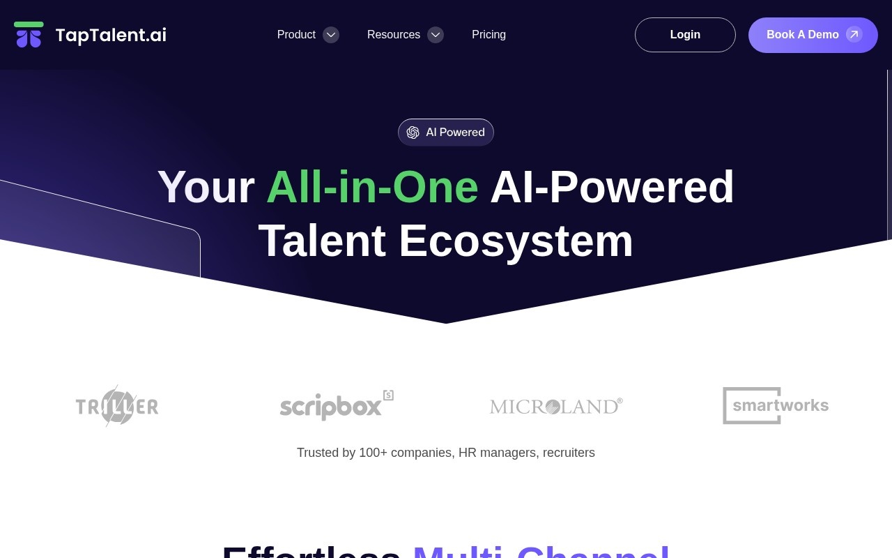 TapTalent.ai官网截图