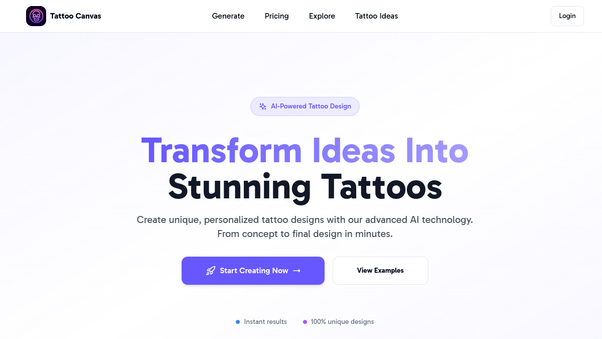 Tattoo Canvas官网截图