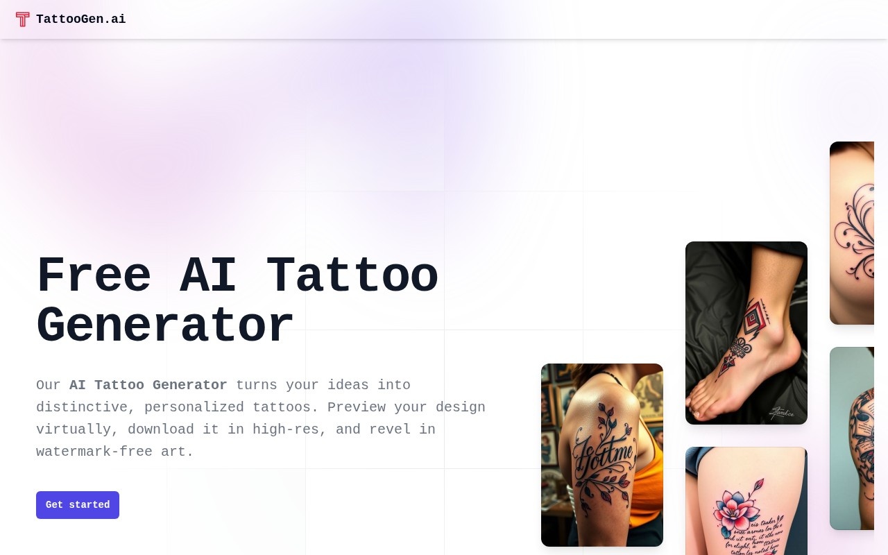 TattooGen.ai官网截图