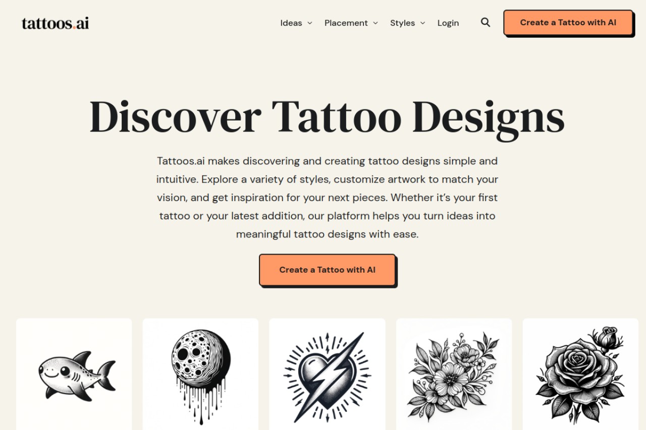 Tattoos.ai官网截图