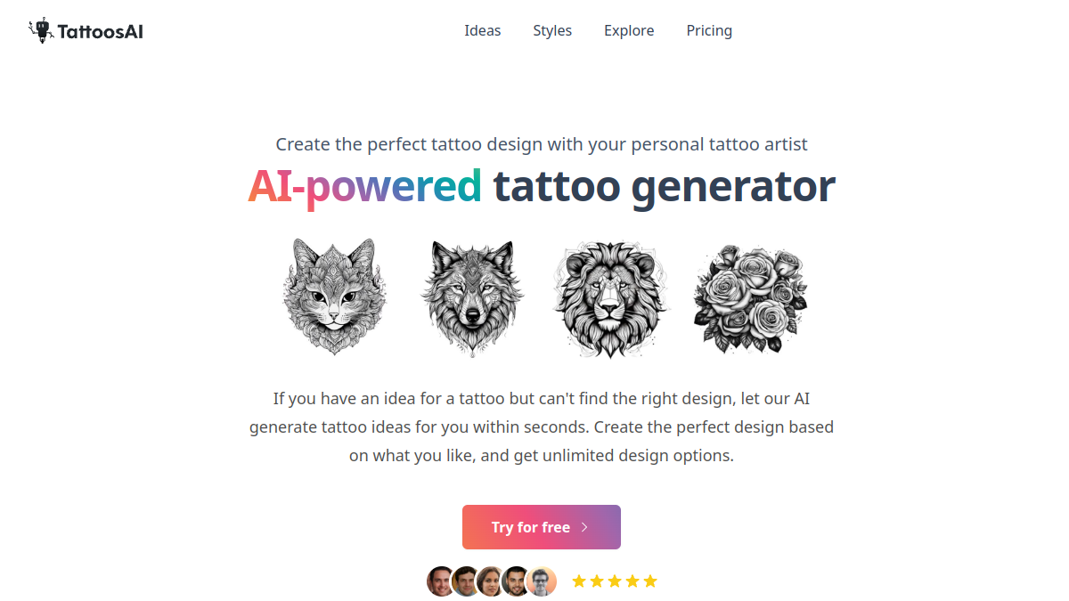 Tattoos AI官网截图