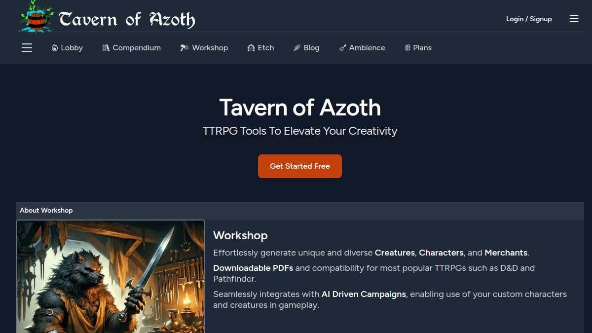 Tavern of Azoth官网截图
