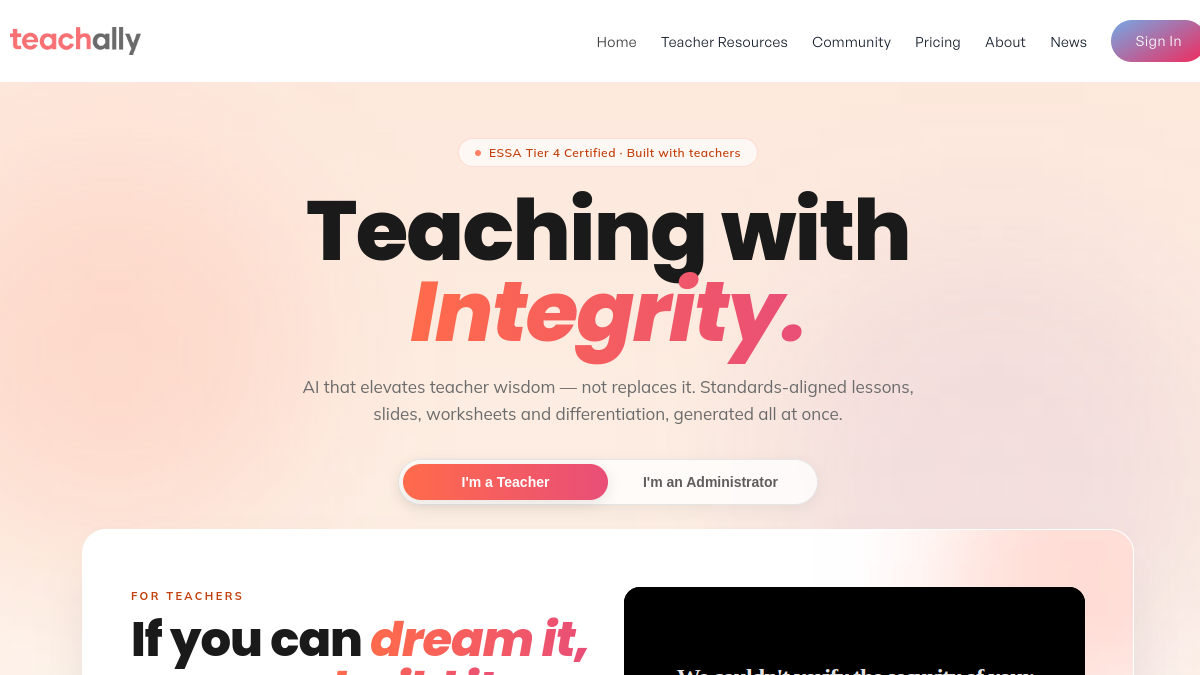 Teachally官网截图