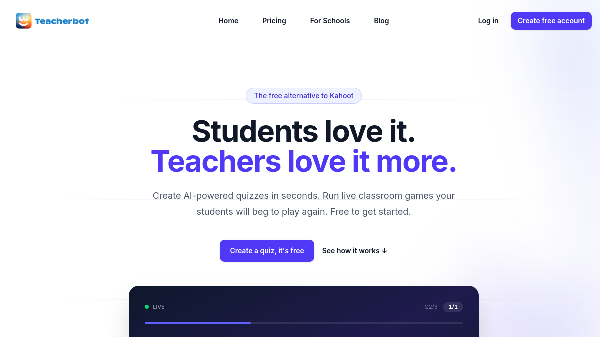 Teacherbot官网截图