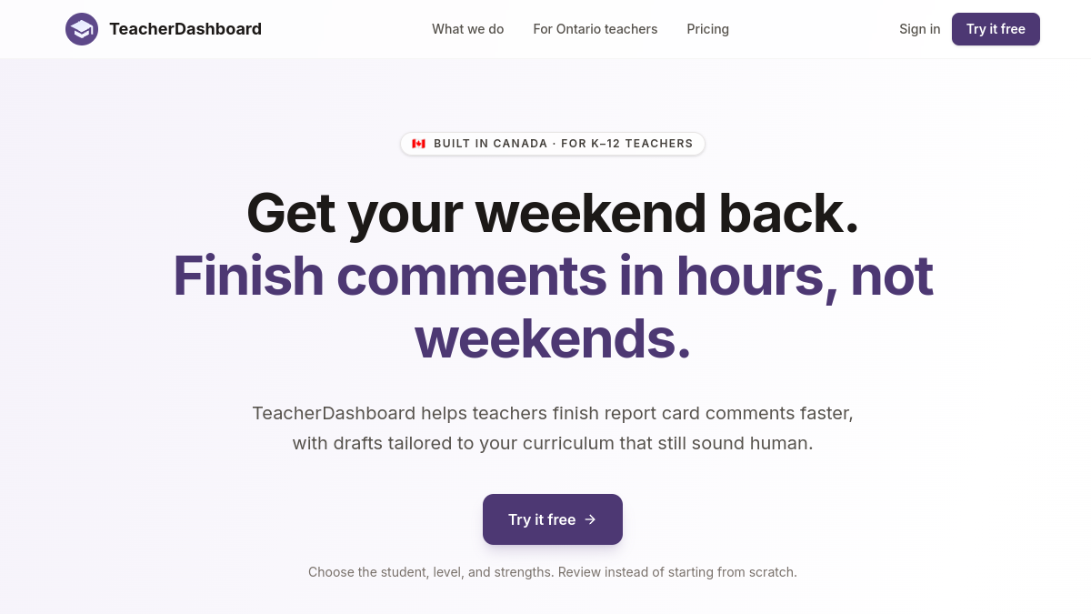 TeacherDashboard.ai官网截图