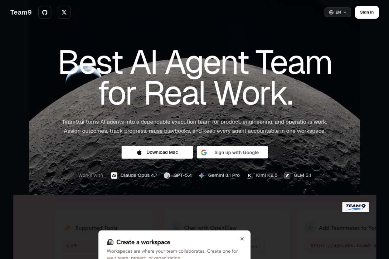 Team9官网截图