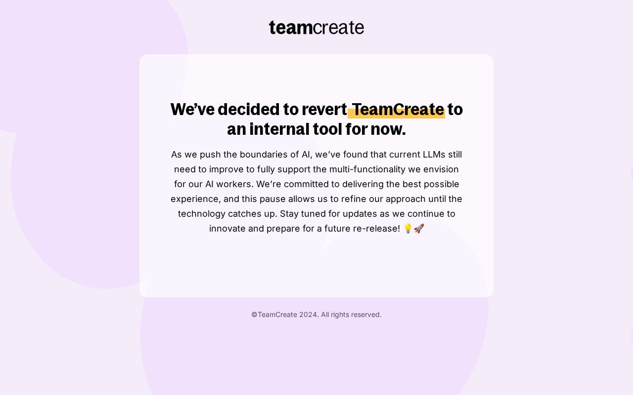 TeamCreate AI官网截图