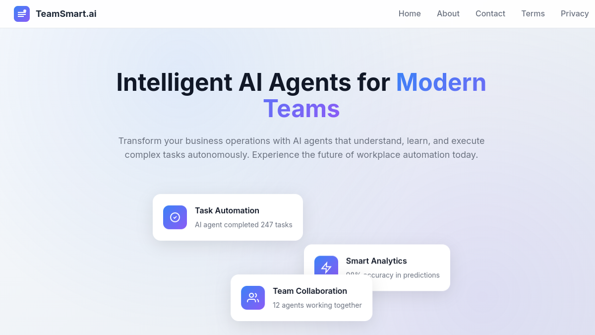 TeamSmart AI官网截图