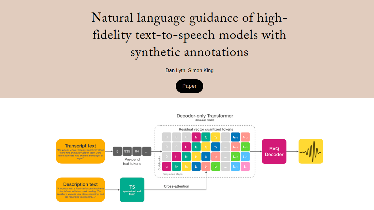 Stability AI text-to-speech models官网截图