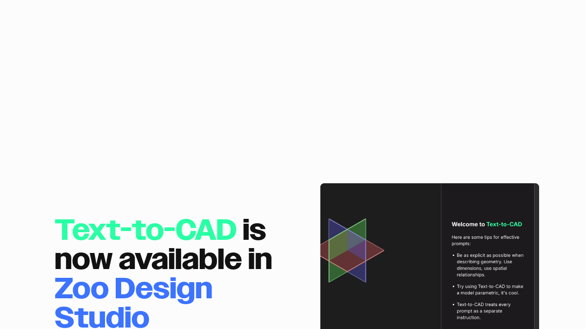Text-to-CAD UI官网截图
