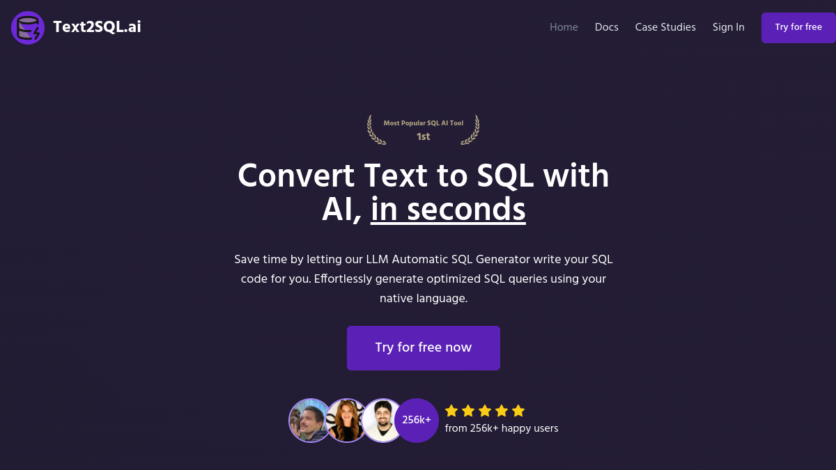 Text2SQL.AI官网截图