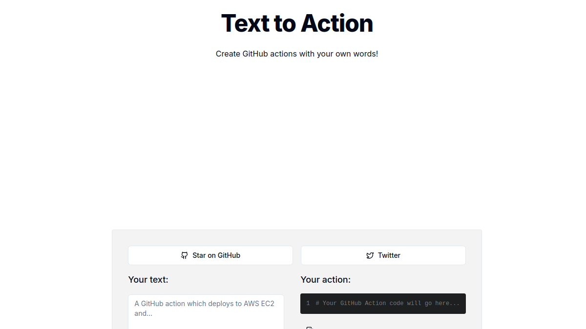 Text to Action官网截图
