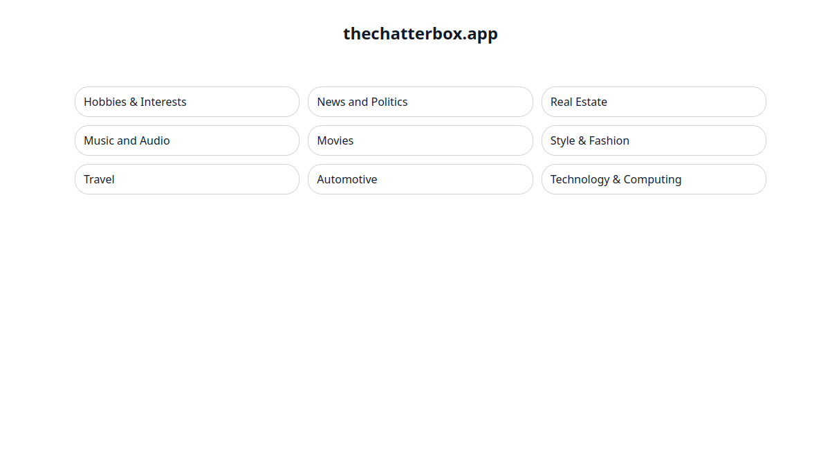 ChatterBox官网截图