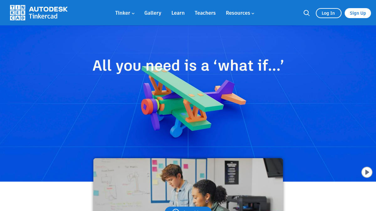 Tinkercad官网截图