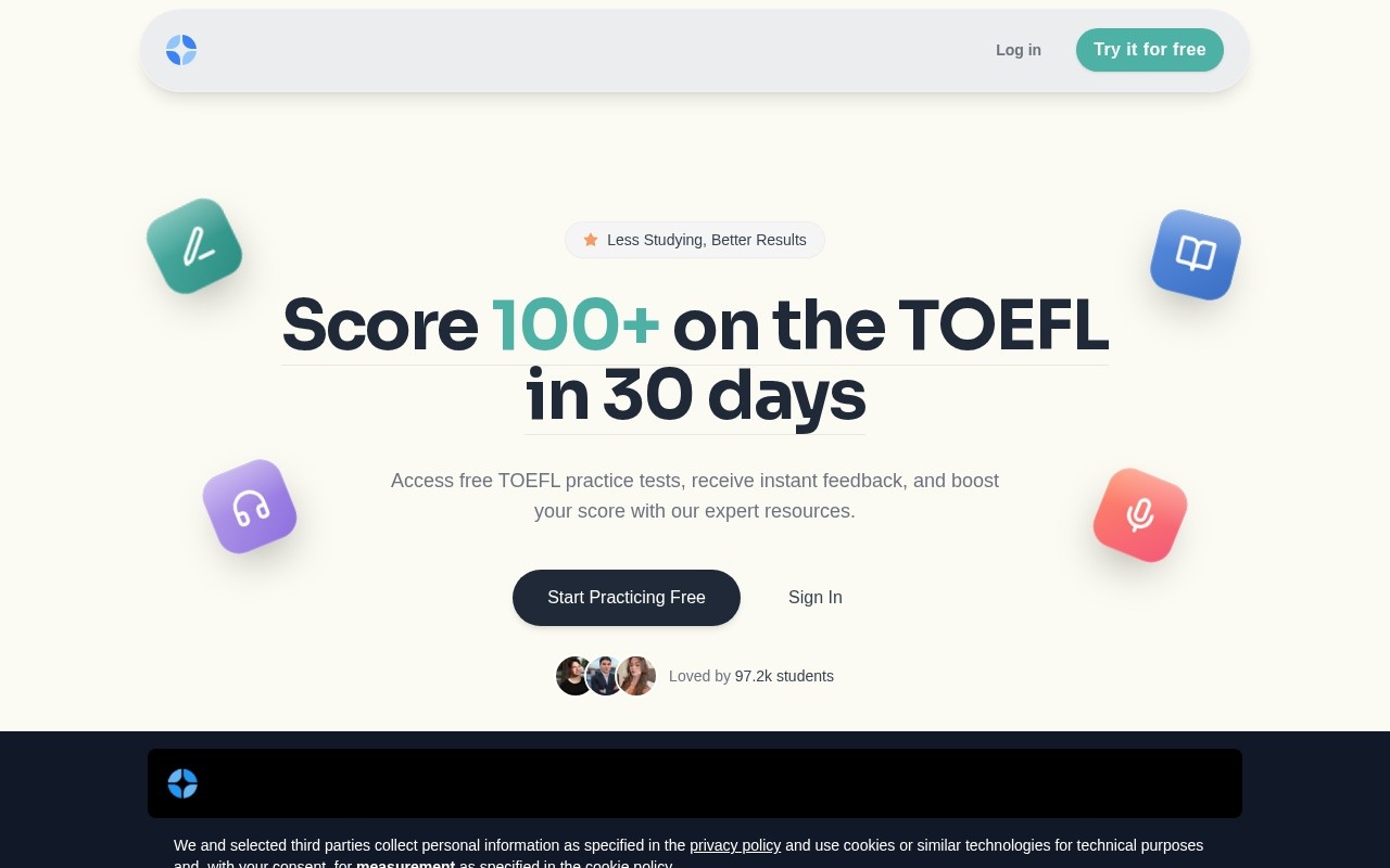 Toefl Practice官网截图