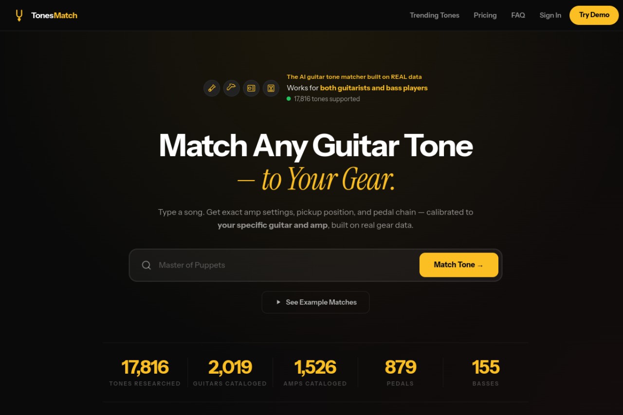 TonesMatch官网截图