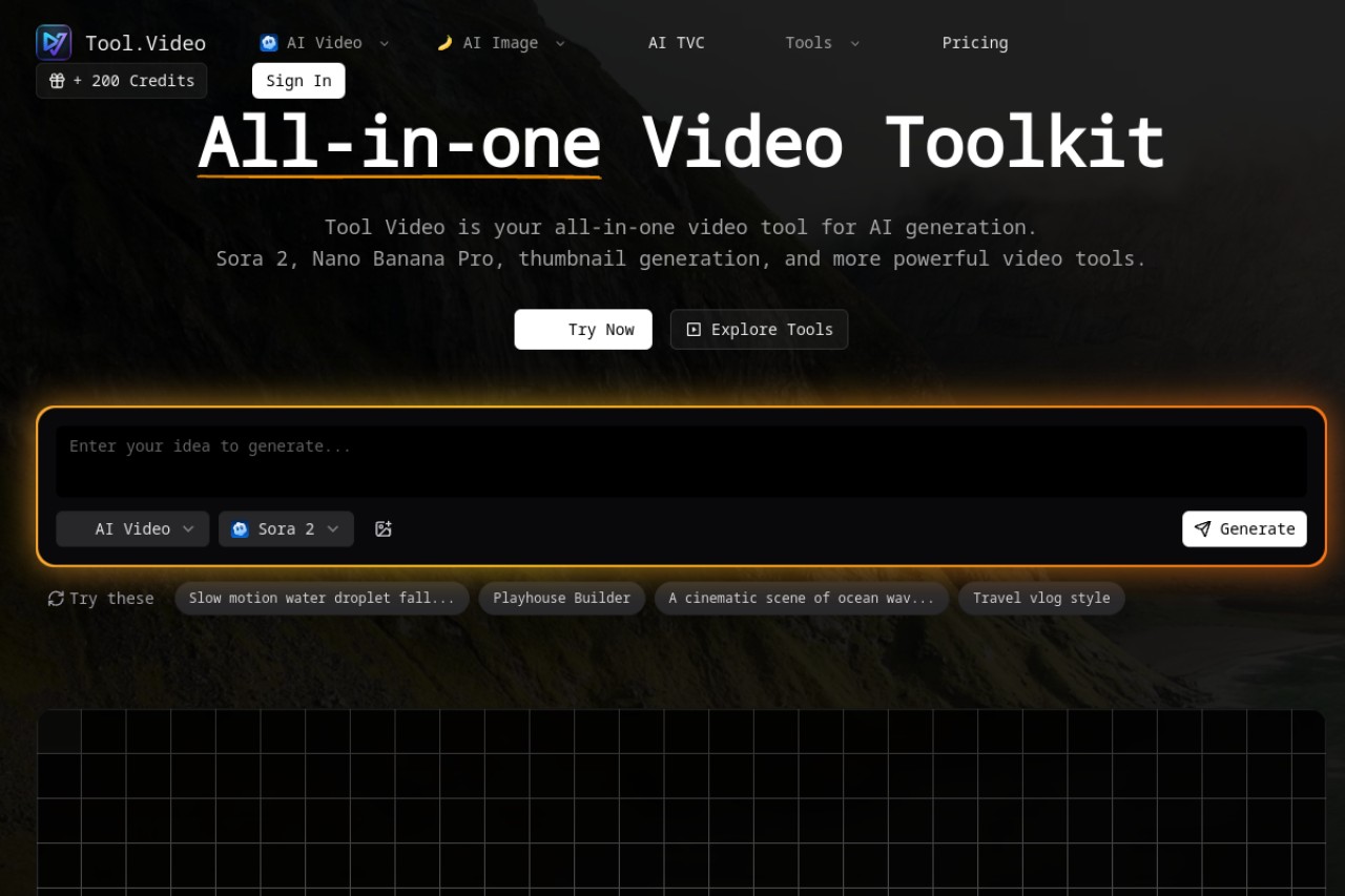 Tool Video官网截图