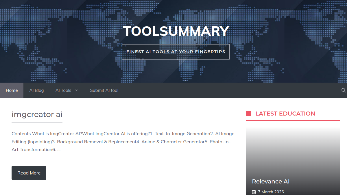 Toolsummary官网截图