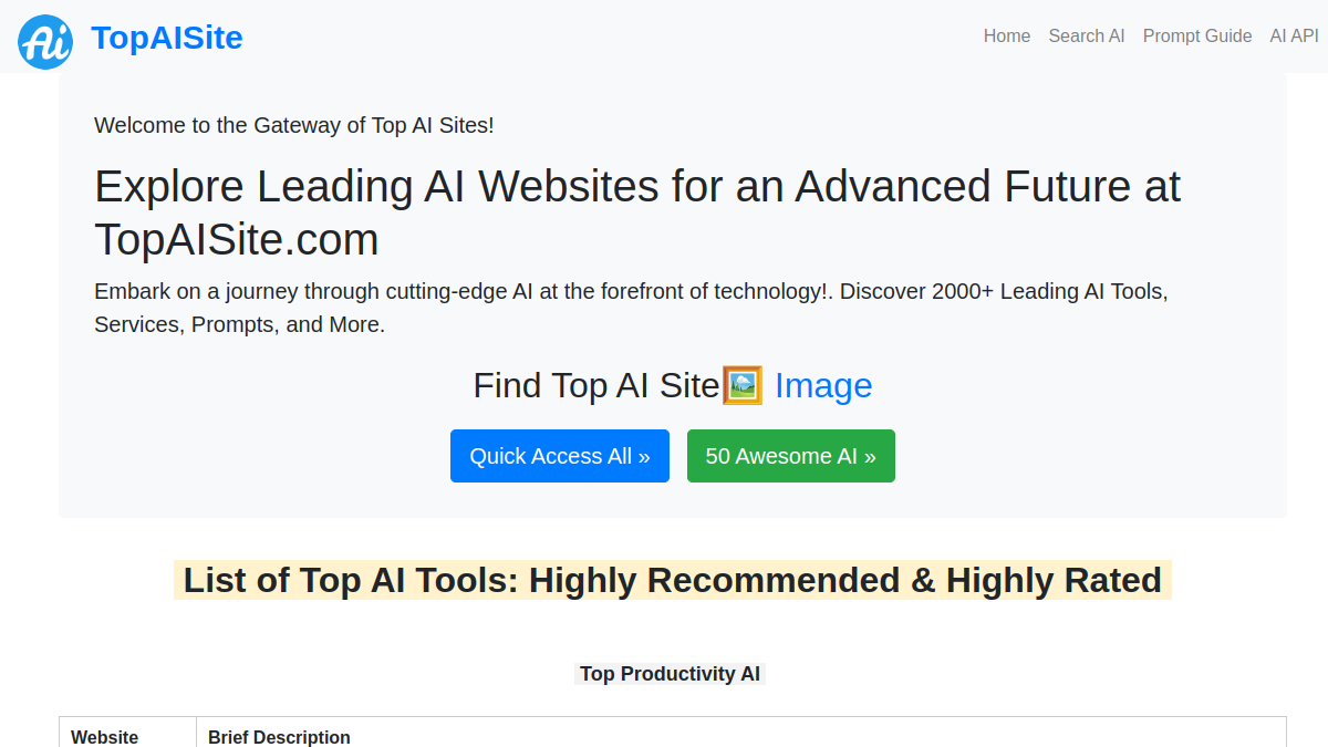 Top AI Site官网截图
