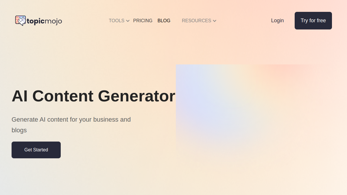 AI Content Generation官网截图