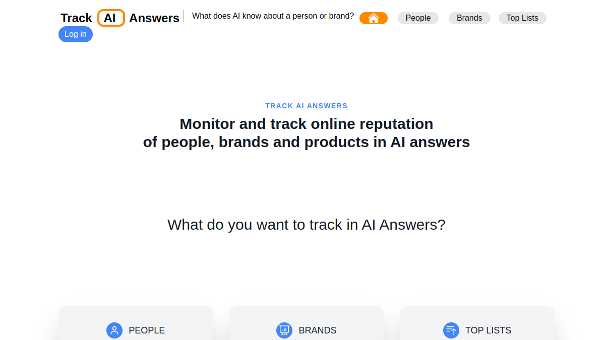 Track AI Answers官网截图