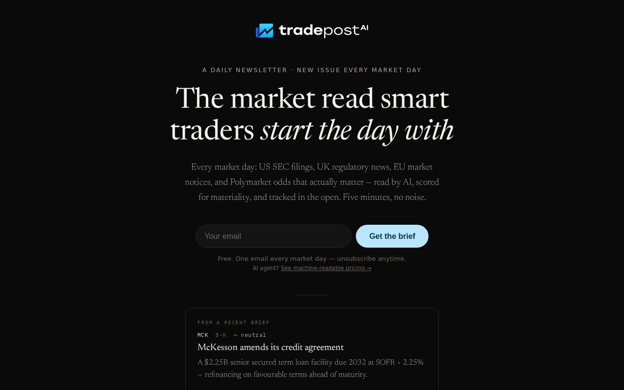 Tradepost.ai官网截图
