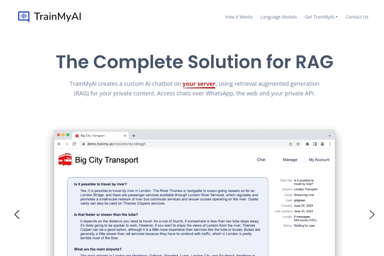 TrainMyAI官网截图