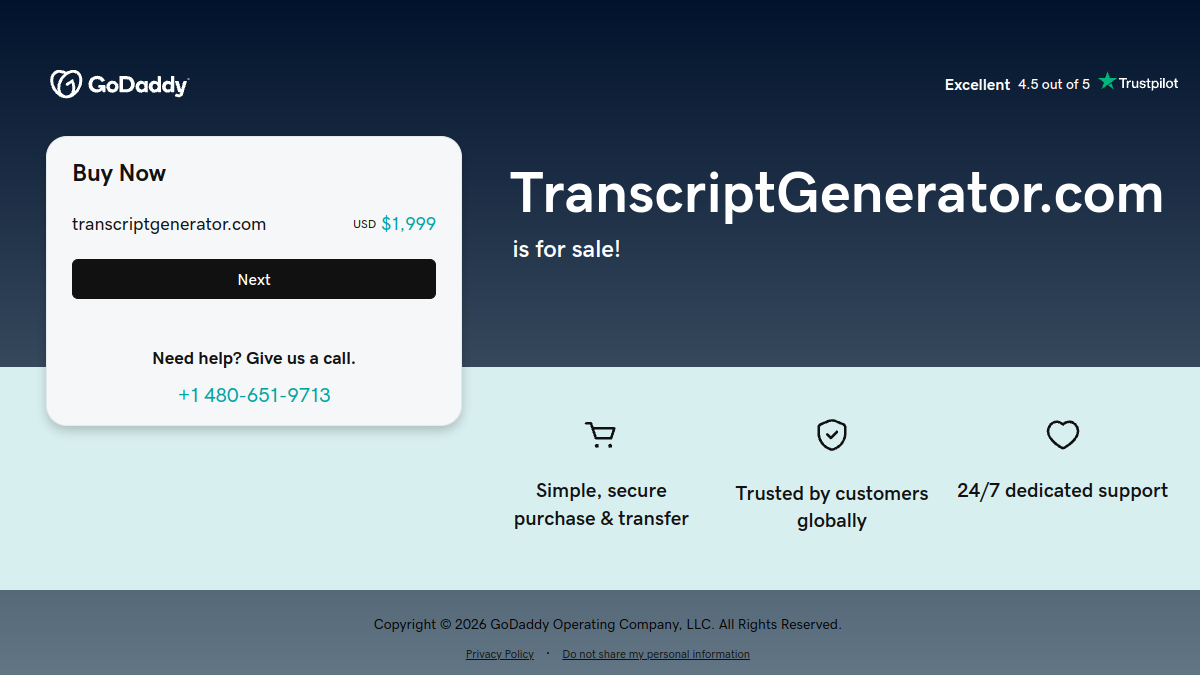 Transcript Generator官网截图