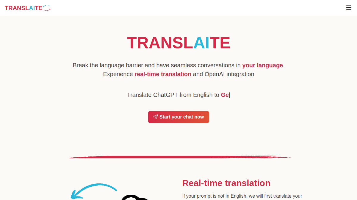 Translaite官网截图