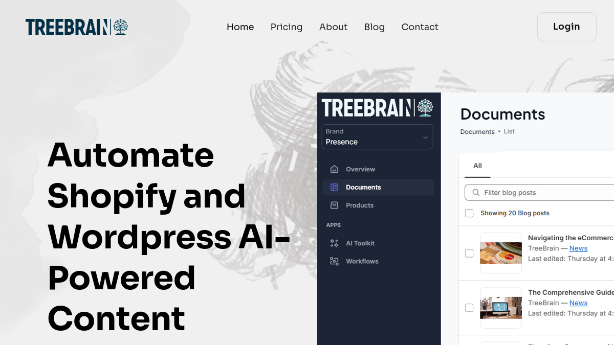 TreeBrain官网截图