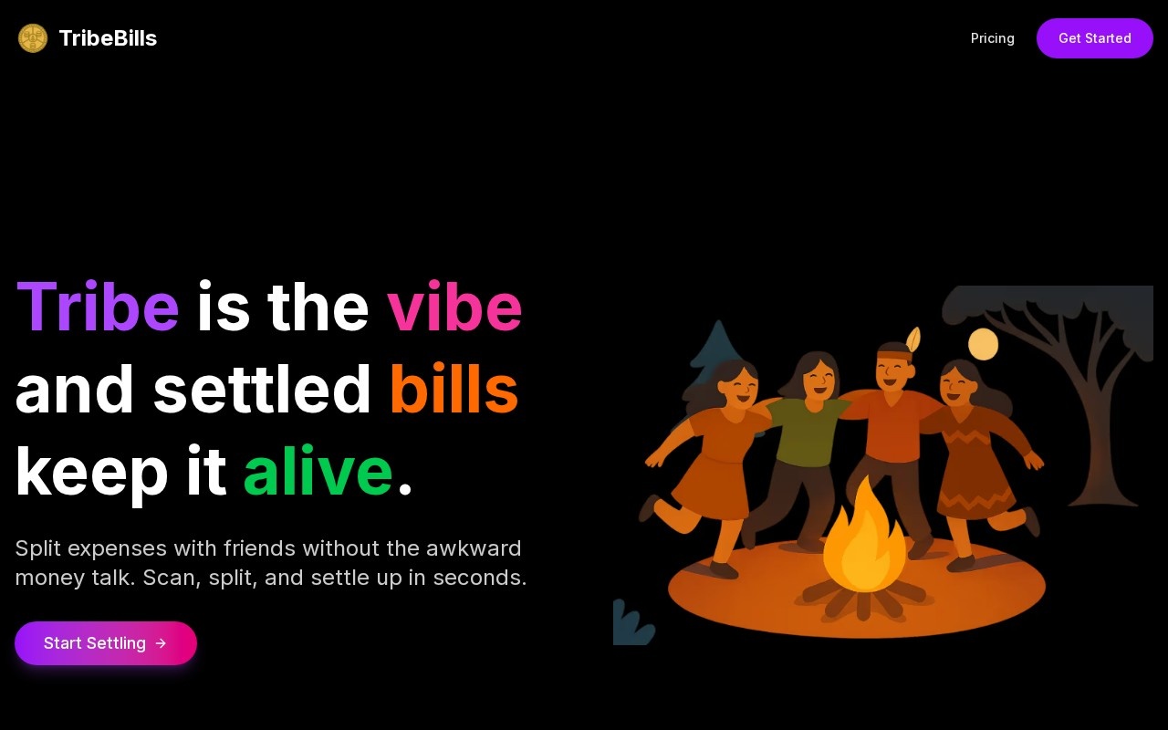 TribeBills官网截图