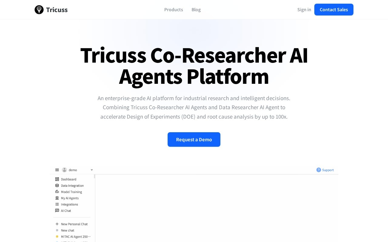 Tricuss官网截图