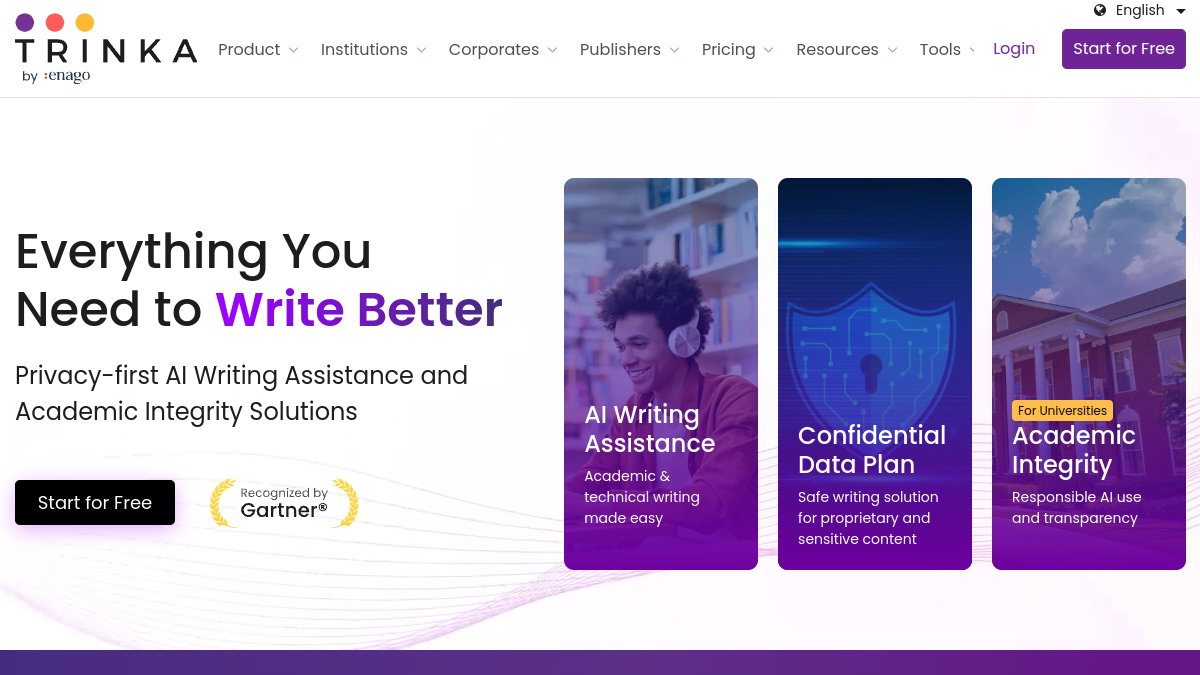 Trinka AI - Grammar Checker Tool官网截图