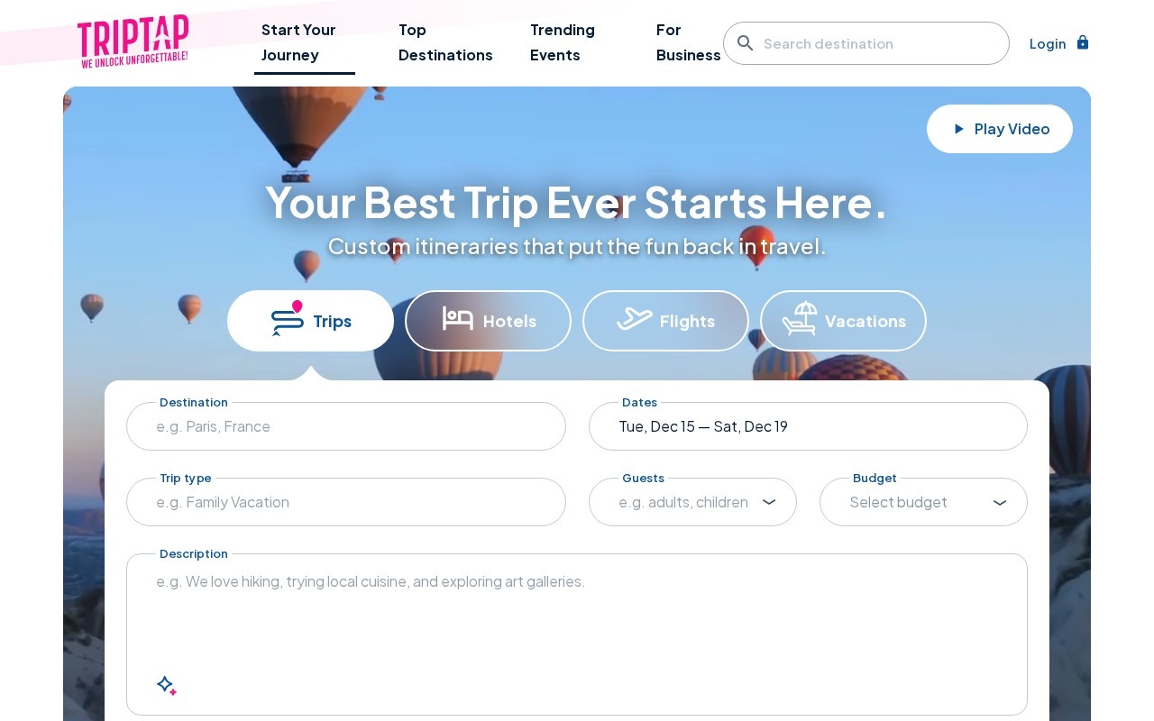 TripTap官网截图