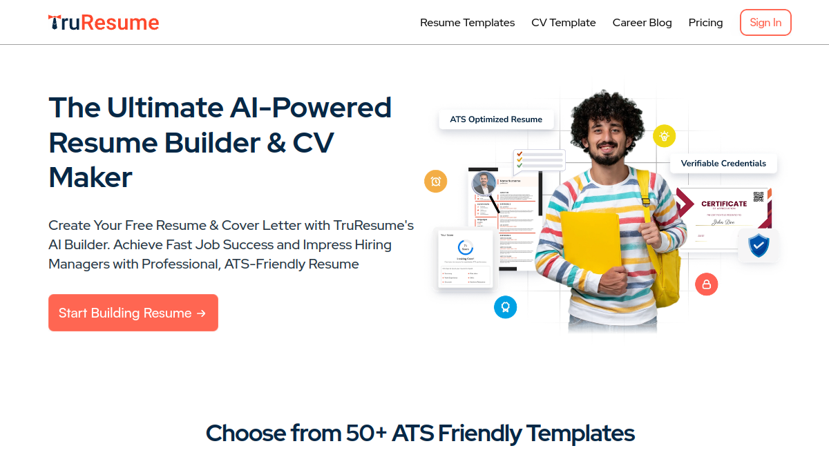 Truresume Builder官网截图