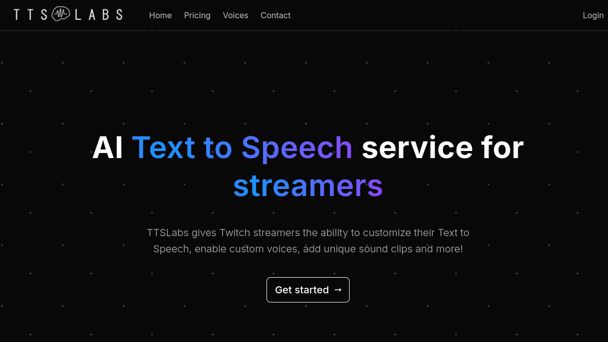 TTSLabs官网截图